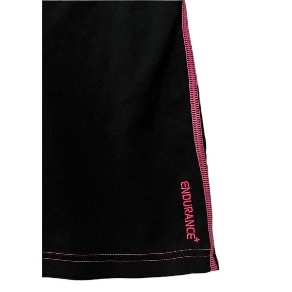 Speedo Girls Logo Short Sleeves Sun Top Black Pink Diamond Rashie Swim Sz 10 - Picture 7 of 9
